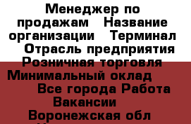Менеджер по продажам › Название организации ­ Терминал7 › Отрасль предприятия ­ Розничная торговля › Минимальный оклад ­ 60 000 - Все города Работа » Вакансии   . Воронежская обл.,Нововоронеж г.
